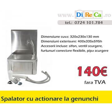 Spalator de maini cu actionare la genunchi cu rebord inalt