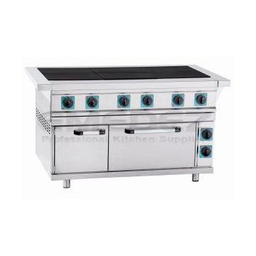Aragaz profesional 6 ochiuri si cuptor electric
