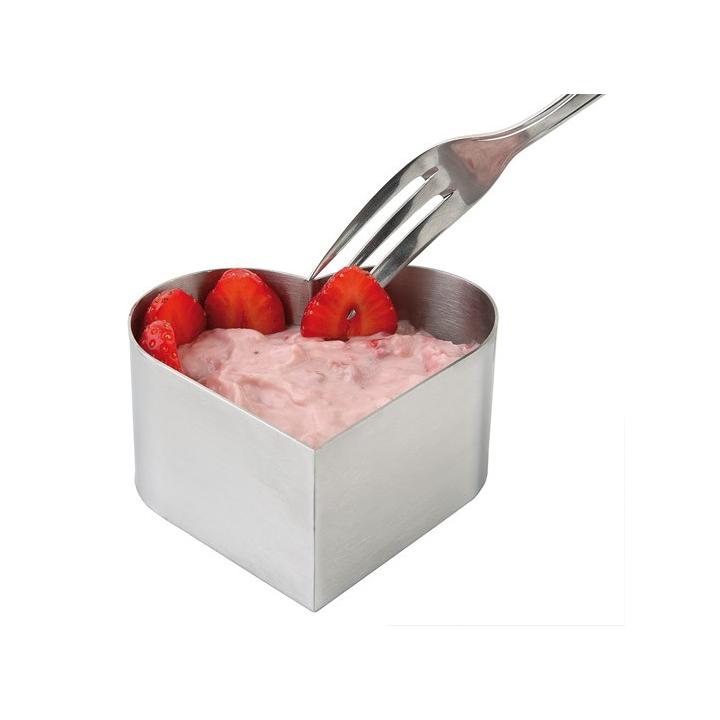 Forma mousse inox inimioara 8x9xH4.5 cm