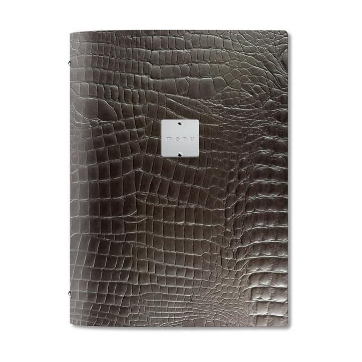 Coperta meniu Fashion A4 culoare maro crocodil