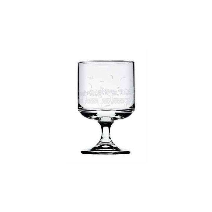 Pahar universal cu picior, din sticla Sidney, 220 ml