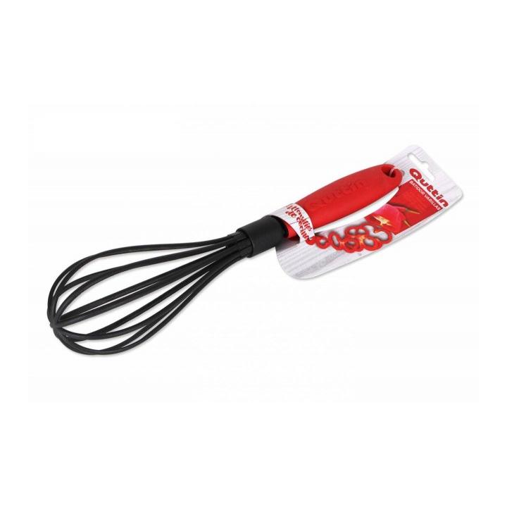 Tel din Nylon 30 cm, negru cu maner rosu