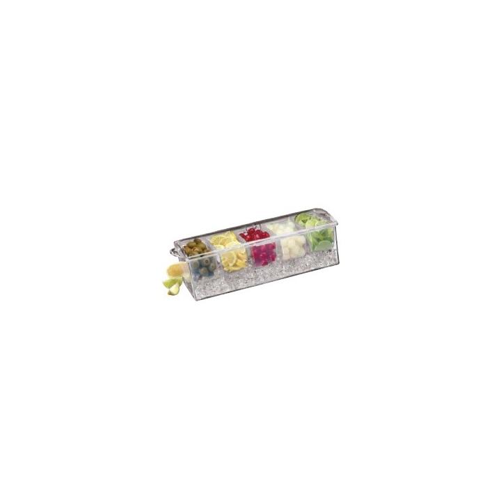 Suport condimente din acril, 37x14x12 cm