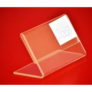 Suport eticheta de pret din plexi transparent cu talpa