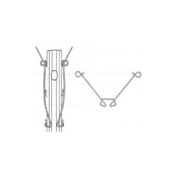 Arc distantiator pentru stalp din metal pt. vie