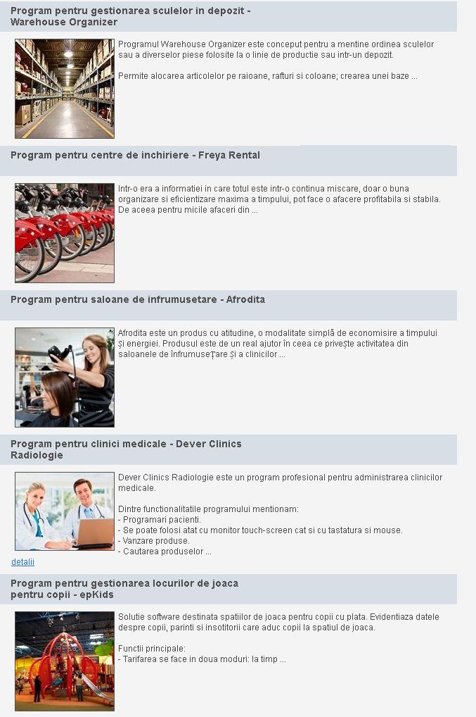 Solutii software pentru inchirieri, depozite, garderobe si altele