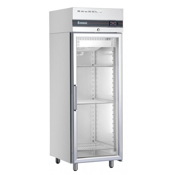 Congelator inox vertical cu 1 usa sticla