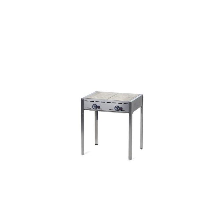 Grill barbecue cu 2 arzatoare Kitchen Line Green Fire 149706