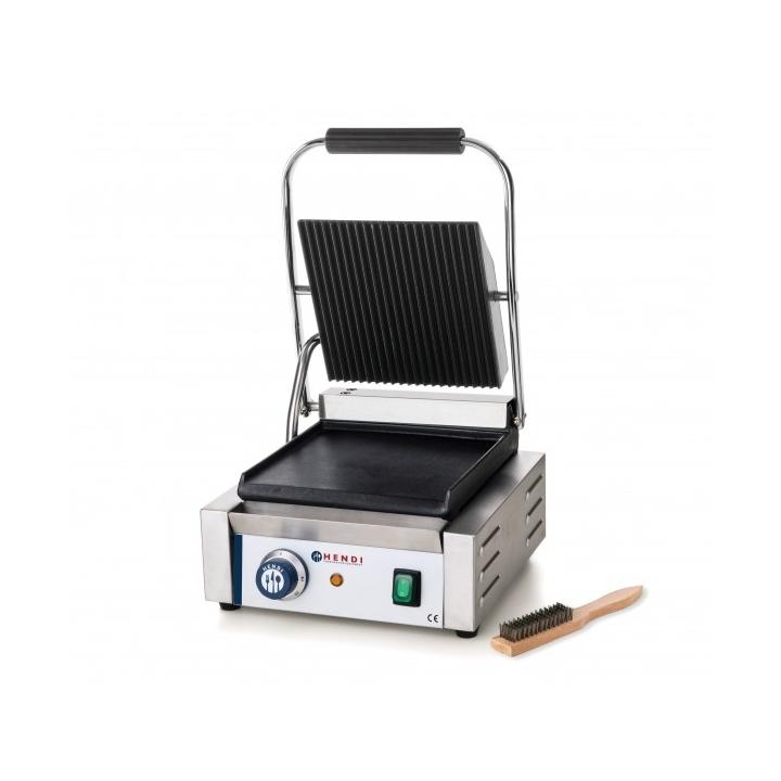 Contact Grill simplu Hendi, suprafata neteda si striata