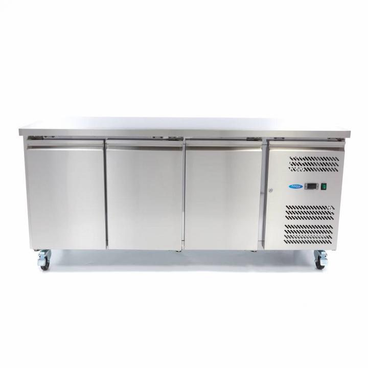 Masa congelator inox cu 3 usi
