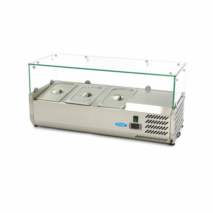 Vitrina ingrediente pizza/shaorma ,95 cm, 3x 1/3 GN