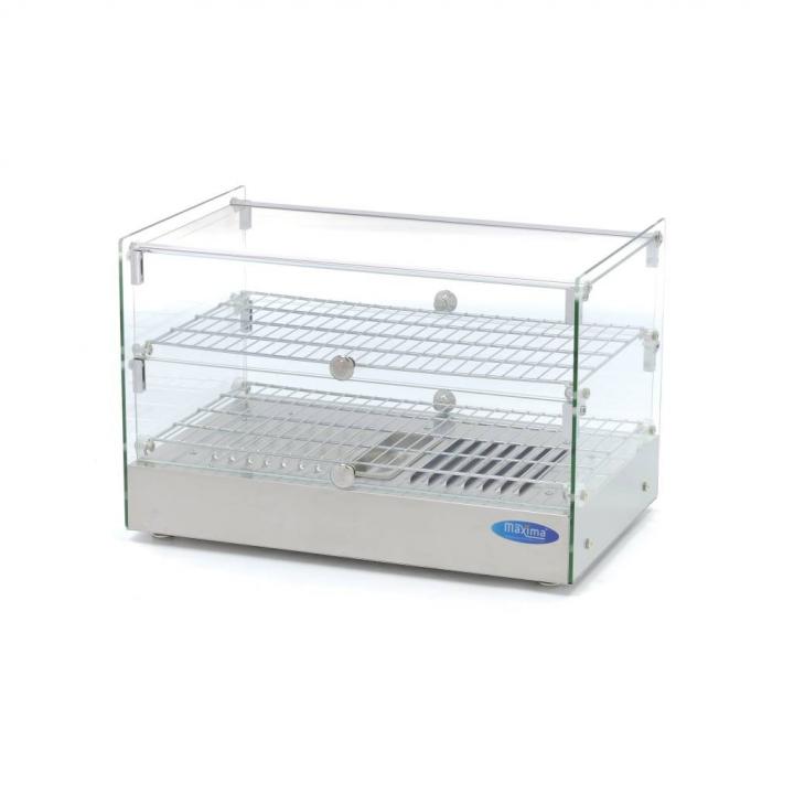 Vitrina calda patiserie cu 2 rafturi, capacitate:50l
