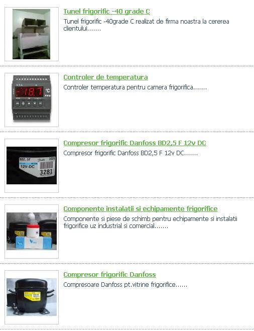Alte produse frigorifice