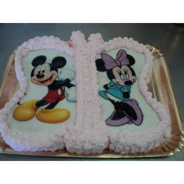Tort fluture cu Mini si Mickey Mouse