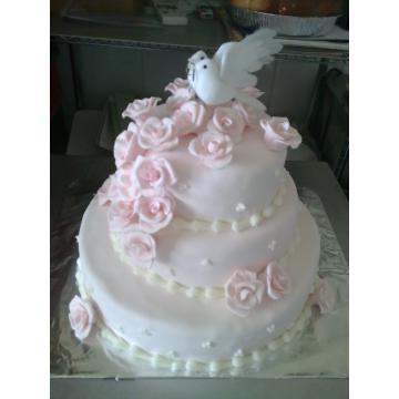 Tort nunta trandafiri martipan