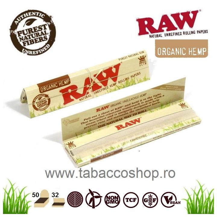 Foite tigari Raw Organic King Size Slim 32