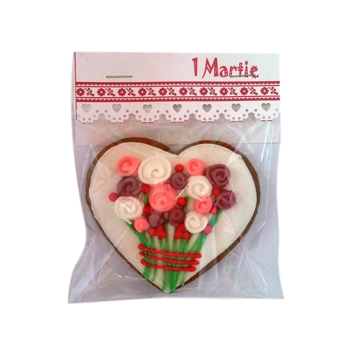 Turta dulce martisor buchet de flori