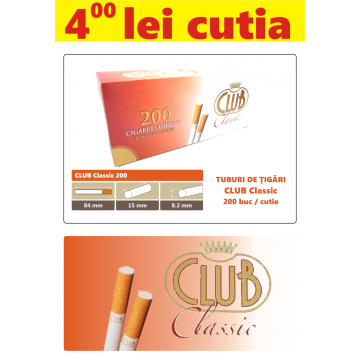 Tuburi goale pentru tigari Club Classic