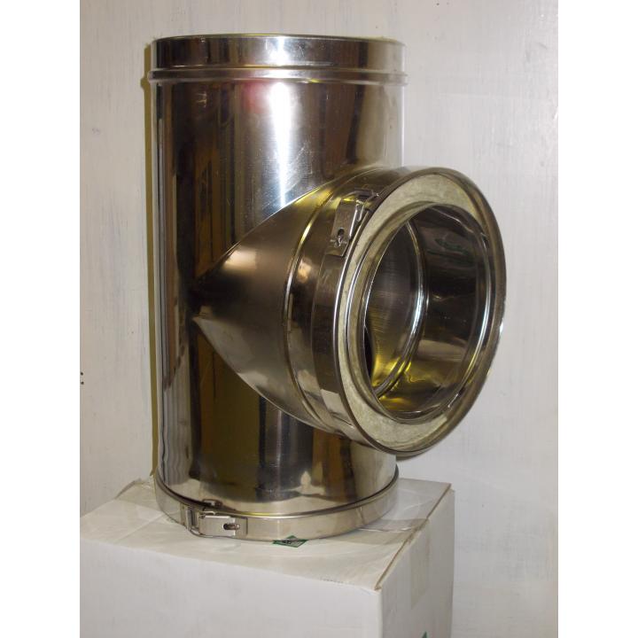 Cos de fum modular dublu perete cu interior inox