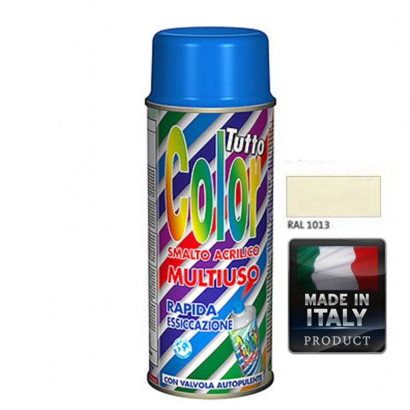 Vopsea Spray Multisuprafete Alb Perlat Tuttocolor Macota 400ml