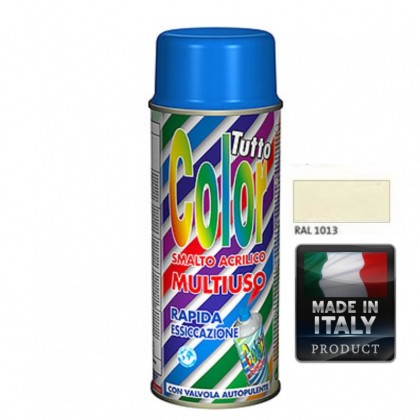 Vopsea Spray Multisuprafete Alb Perlat Tuttocolor Macota 400ml