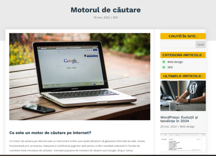 Articol despre motoarele de căutare pe internet