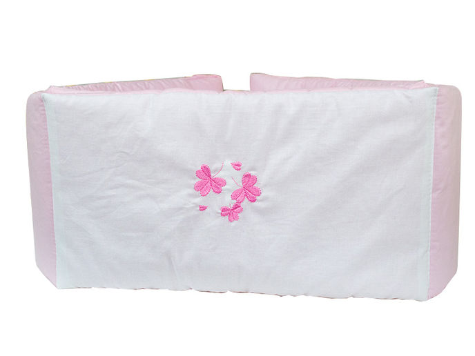 Patut copii lemn fara sertar KLUPS Piccolo Due Alb-Roz Cu Saltea