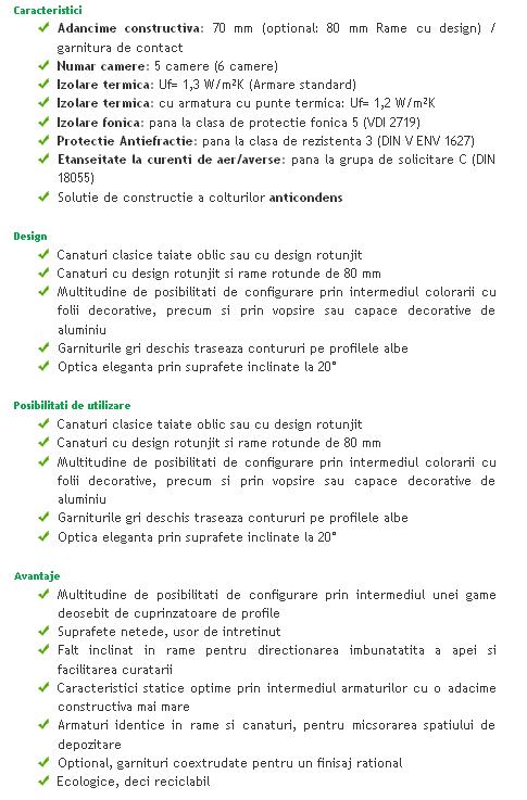 Profile tamplarie pvc 5 camere