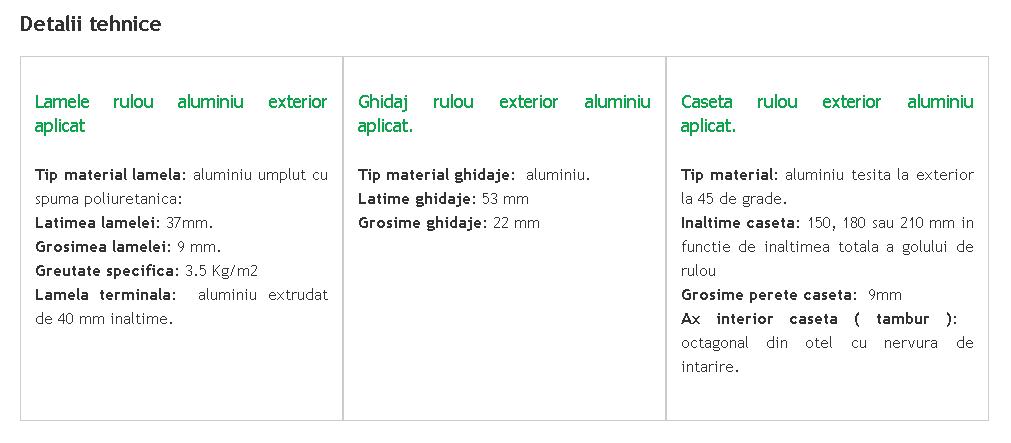 Rulouri exterioare aplicate