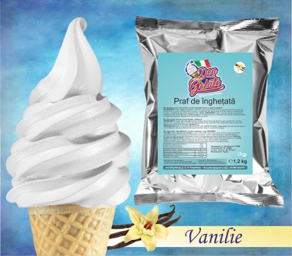 Praf de înghețată Vanilie * (1200g / 3 L Apă ) * Mix de înghețată