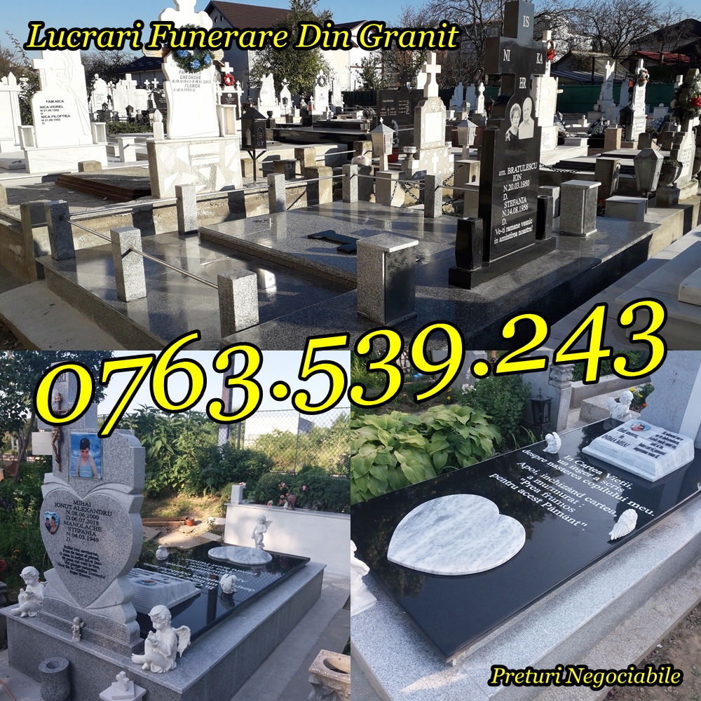 Monumente Funerare Cavouri Cruci Cadre Placare Marmura Granit