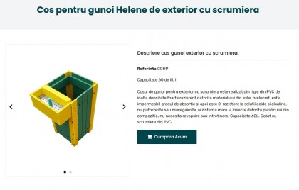 Realizam cosuri de gunoi cu scrumiera pentru exterior