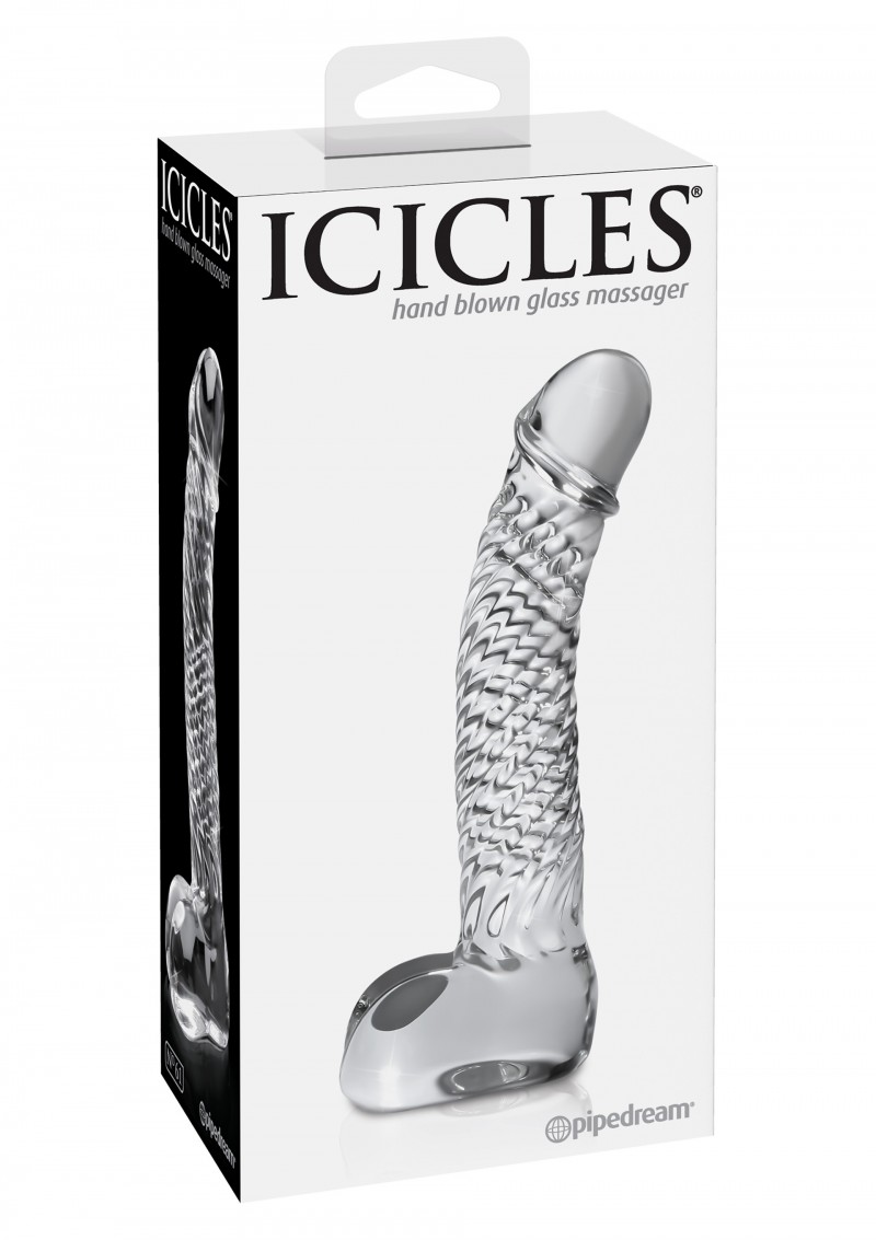 Icicles Nr. 61 - Dildo din Sticla Semi-Autentic