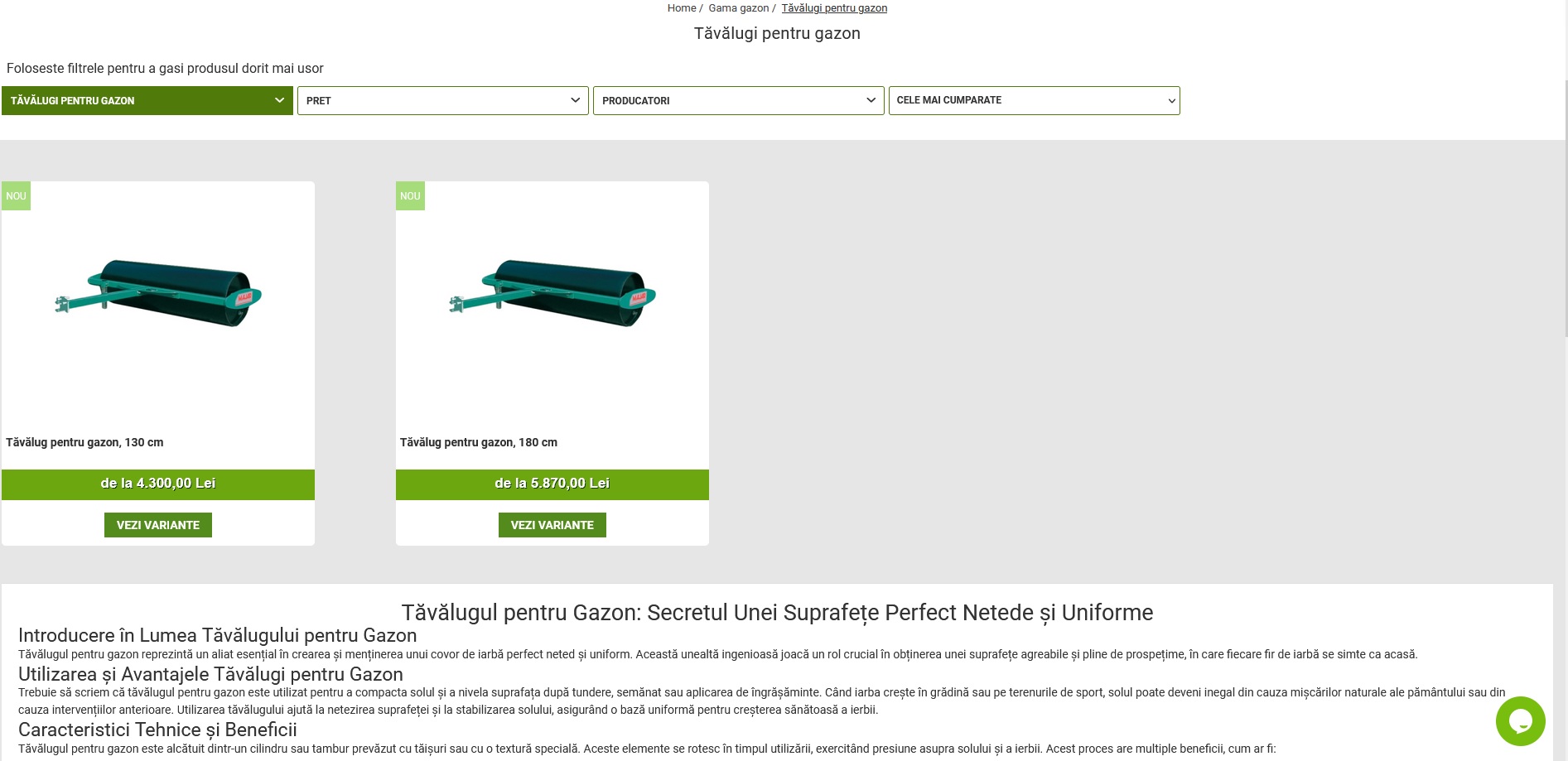 Cumpara online tavalugi pentru gazon