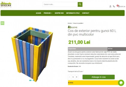 Magazinul online Gradenia va ofera cosuri de gunoi pentru exterior