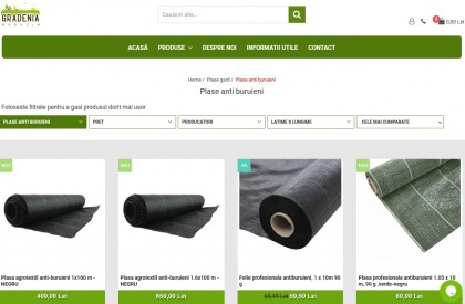 Oferte la plase antiburuieni doar la Gradenia