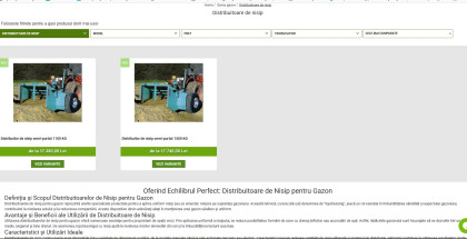 Oferta Gradenia la distribuitoare de nisip pentru gazon