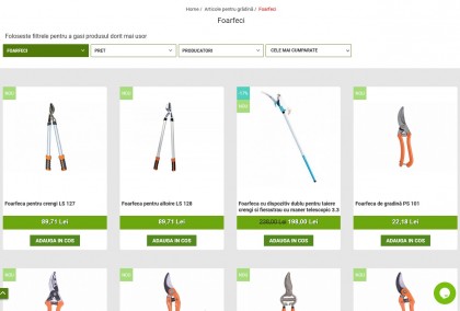 Promotii la foarfeci pentru gradinari