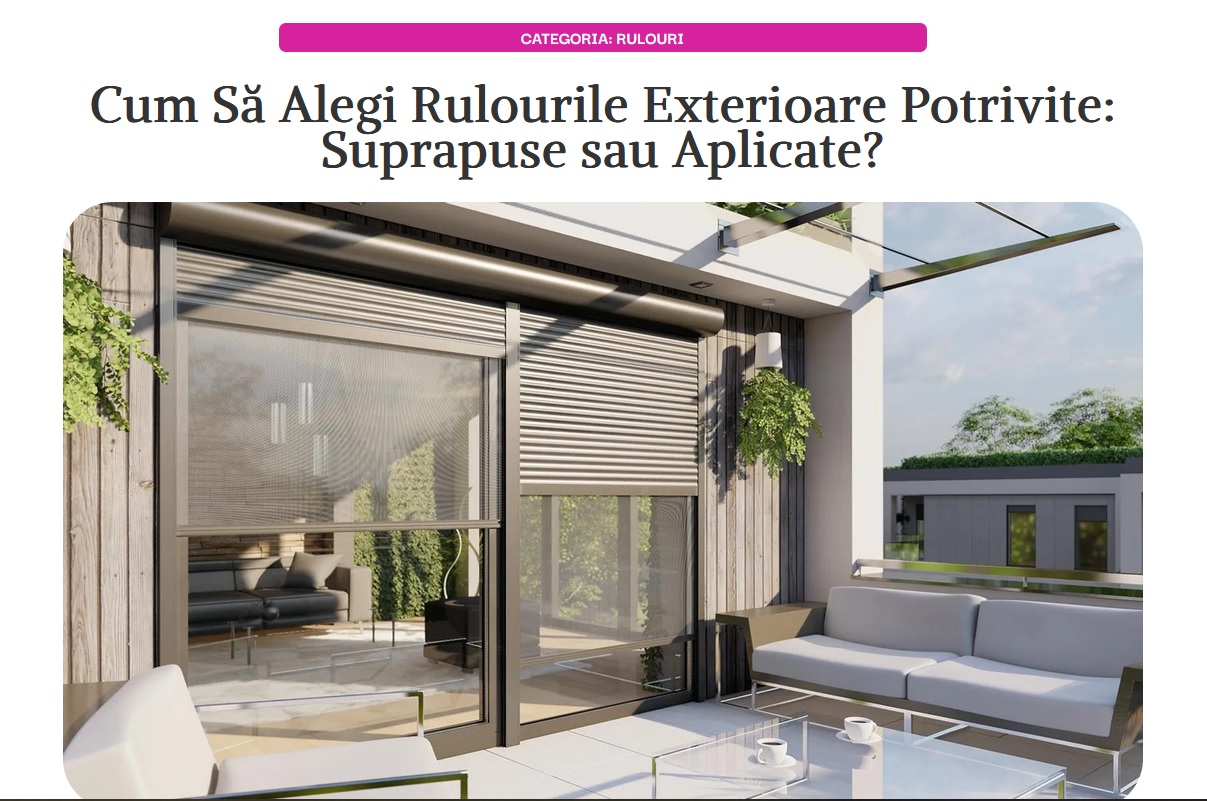 Diferenta intre rulourile exterioare suprapuse si aplicate
