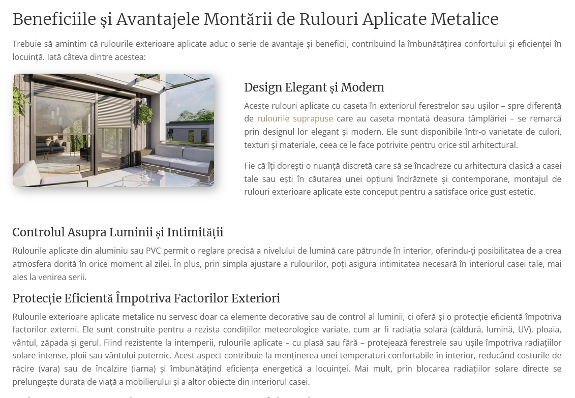 Producator de rulouri aplicate metalice sau PVC cu plasa anti insecte