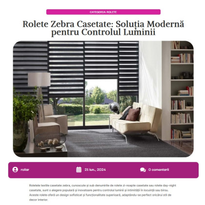 Expertul Tău în Rolete Zebra Casetate