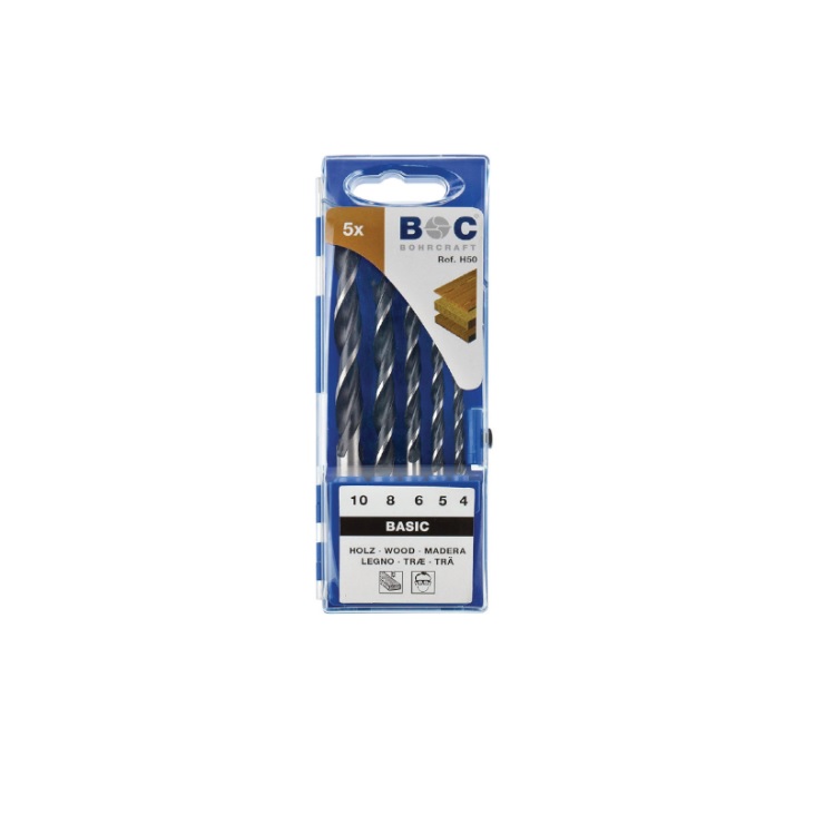 H50 Trusa burghie CV pentru lemn / 5 piese - Bohrcraft ( 31001430005 )