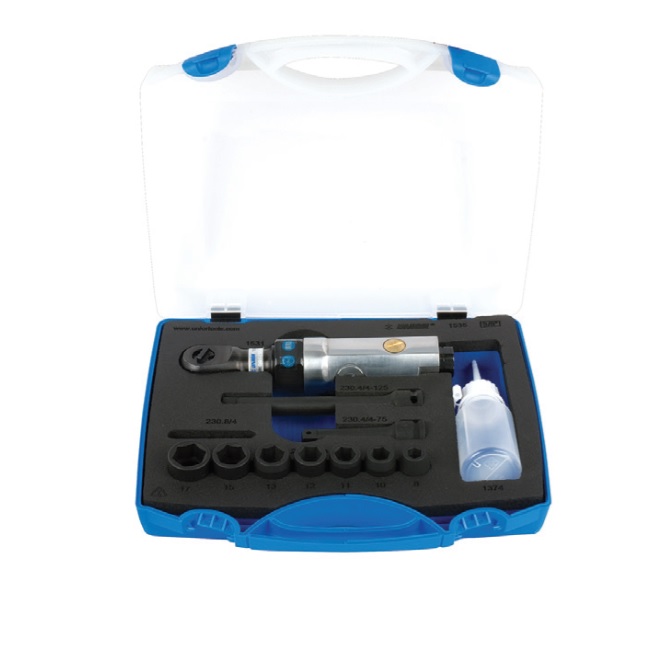 1535 Antrenor reversibil pneumatic si set de capete chei tubulare 3/8” / 13 piese – Unior ( 615513 )