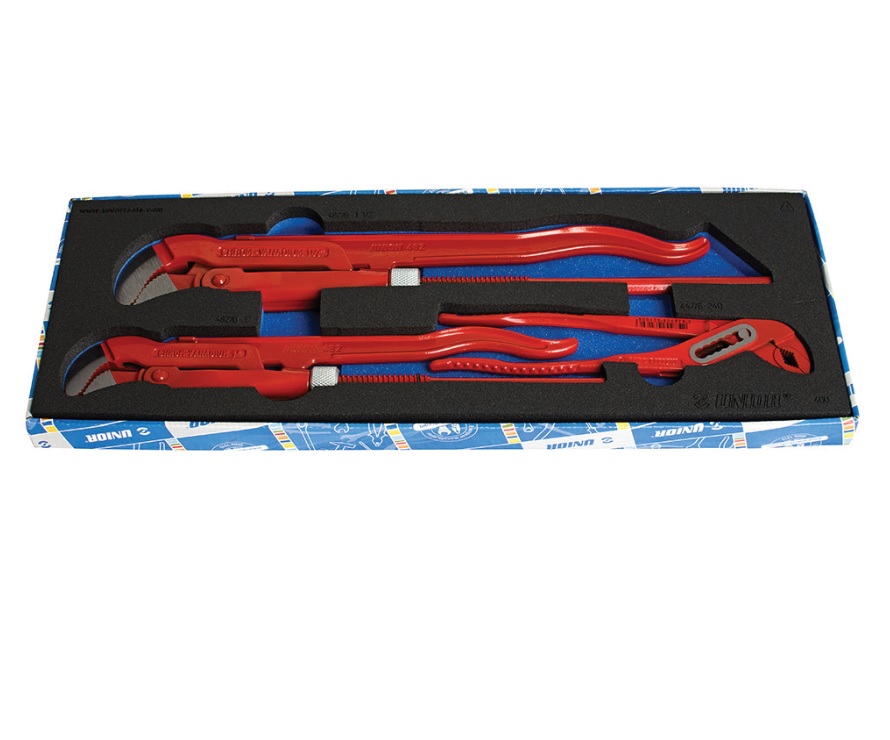 Set de clesti instalatori si reglabili in cutie de carton / 3 piese - Unior ( 612599 )
