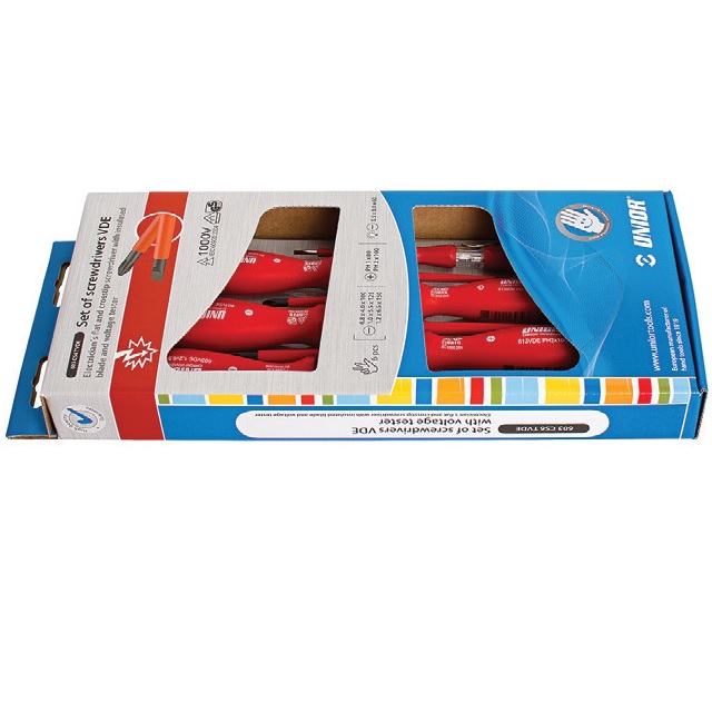Set surubelnite cu tester tensiune / 6 piese - Unior ( cod: 617045 )