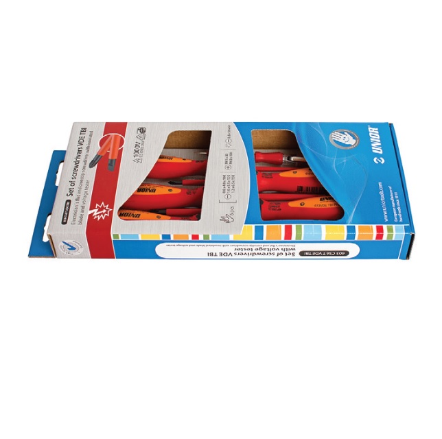 Set de surubelnite izolate si tester de tensiune / 6 piese - Unior ( 617043 )