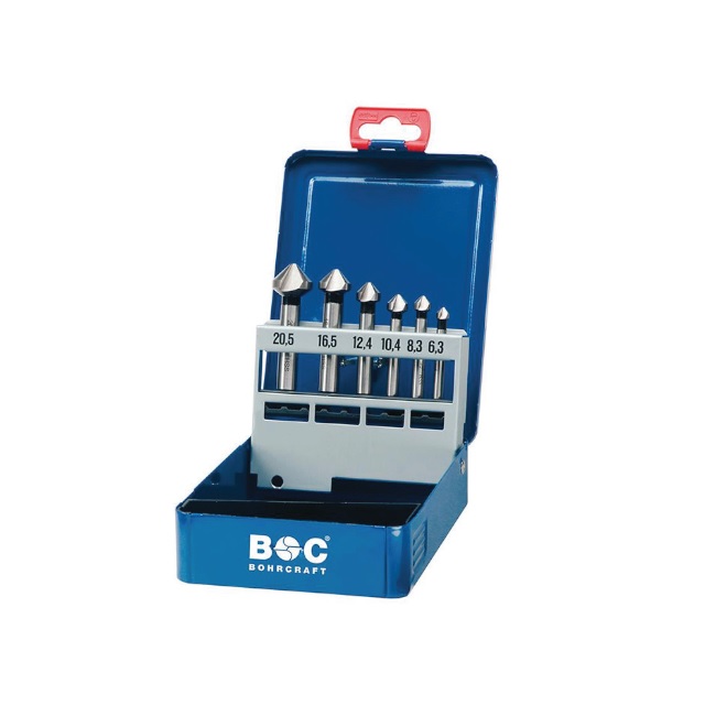 Set tesitoare conice, DIM 6.3-20.5 / 6 piese in cutie metalica - Bohrcraft ( cod: 17001410006 )