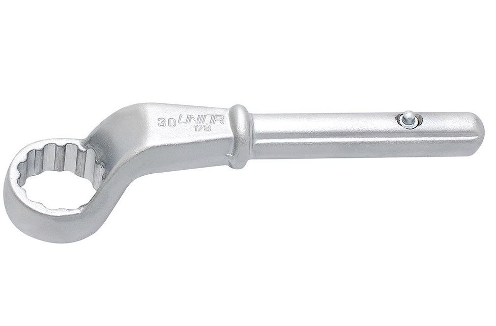 Cheie inelara simpla cotita, cu diametrul de 30 mm - Unior ( cod: 620823 )