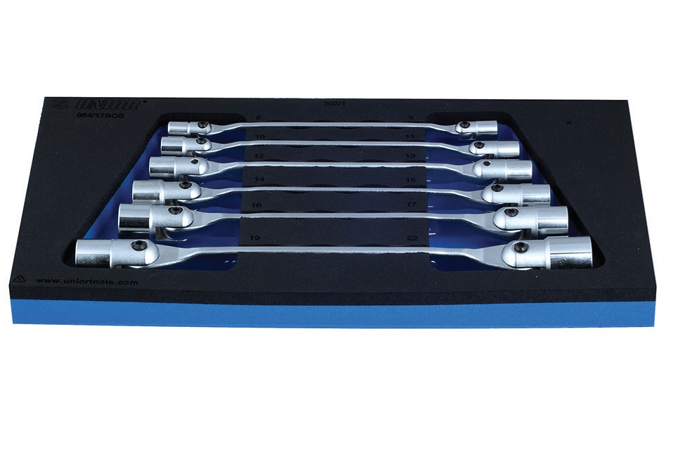 964/17SOS Set de chei tubulare dublu articulate in modul SOS / 6 piese – Unior ( 621072 )