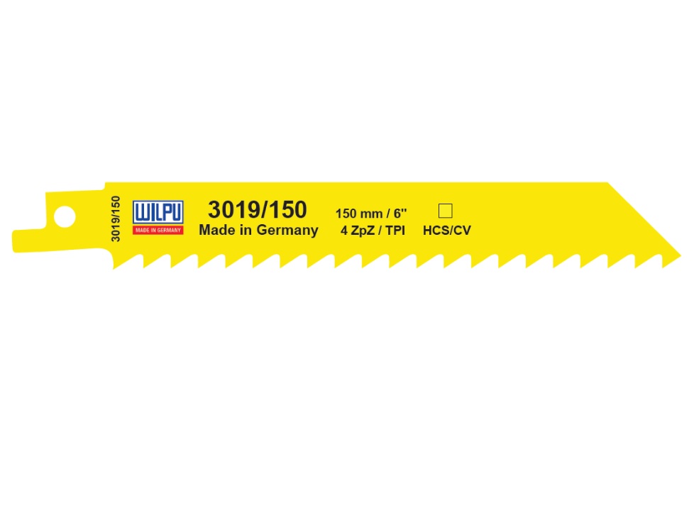 3019/150 Panza pentru fierastrau sabie pentru lemn, DIM 150 x 19 x 1.05 mm - Wilpu ( 12615 00005 )